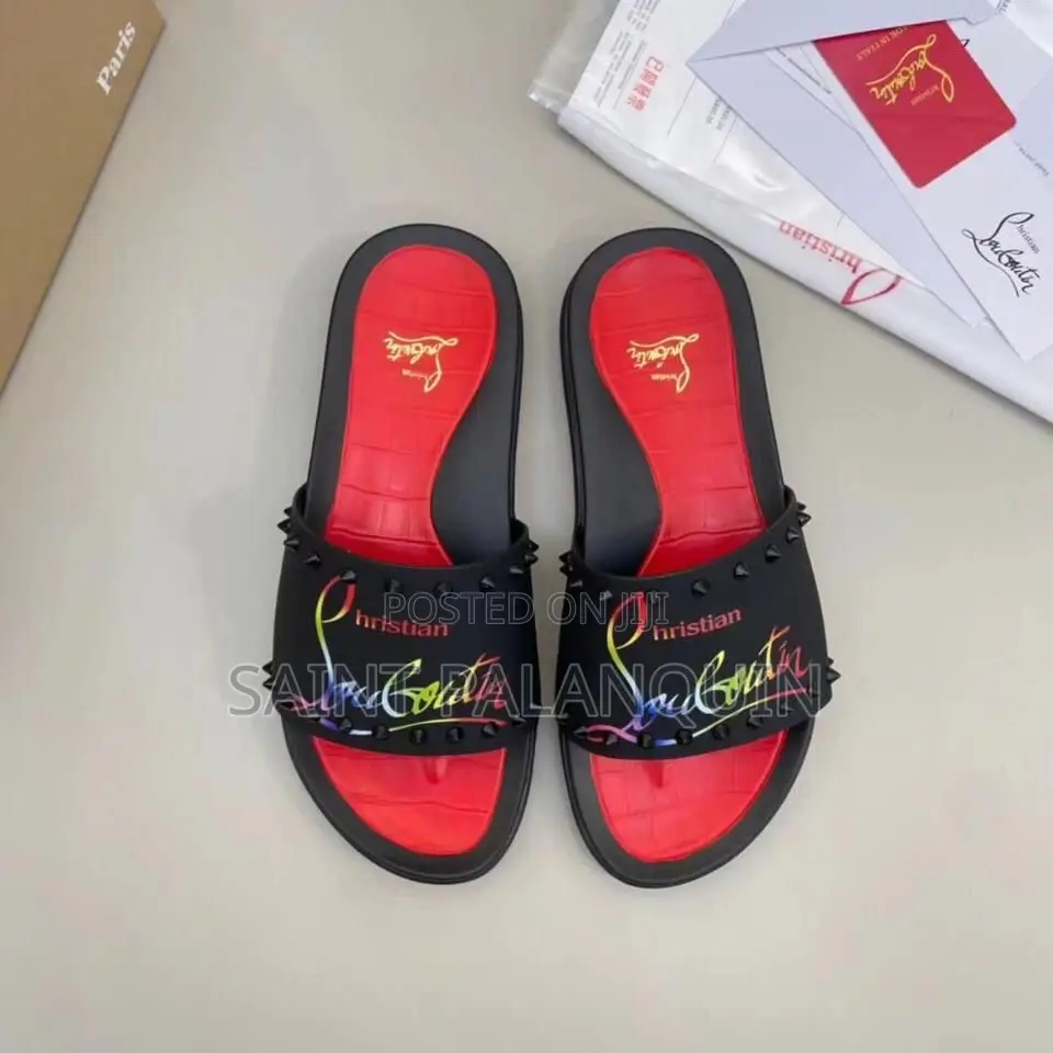 Black Louboutin Slippers