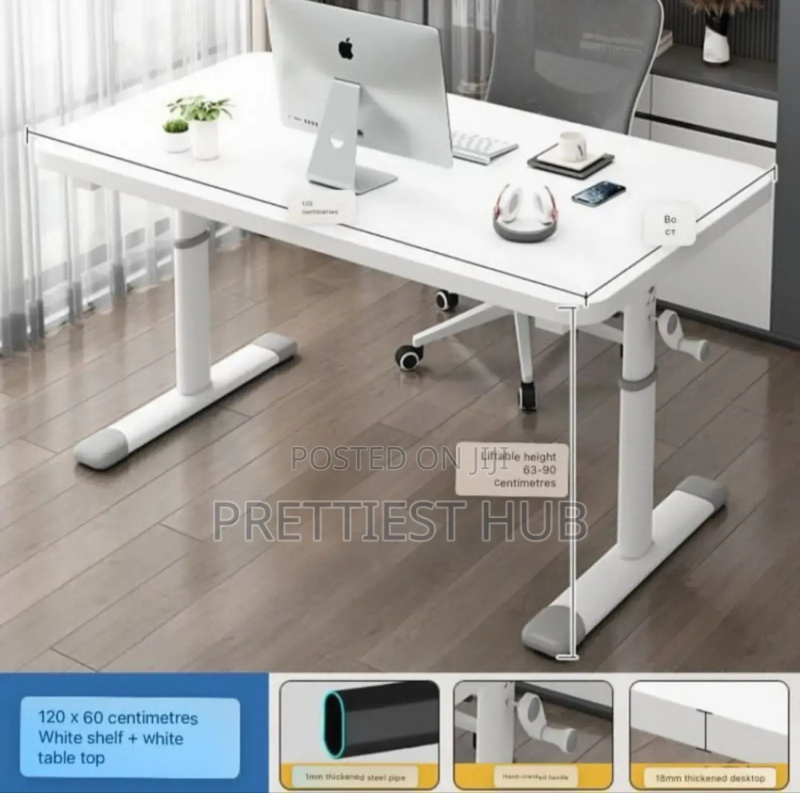 120cm Manual Adjustable Office / Study Desk