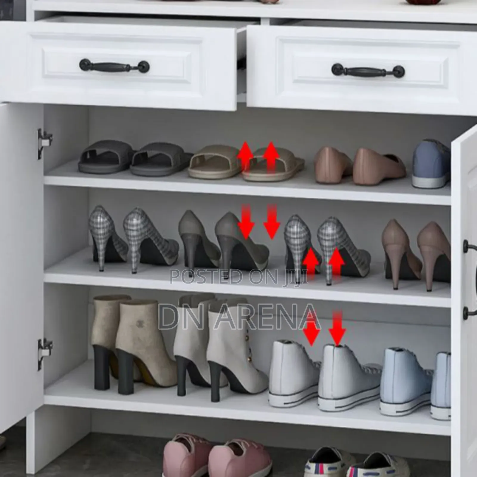 11 Shelves Shoe Storage Rack Coat Rack With Door