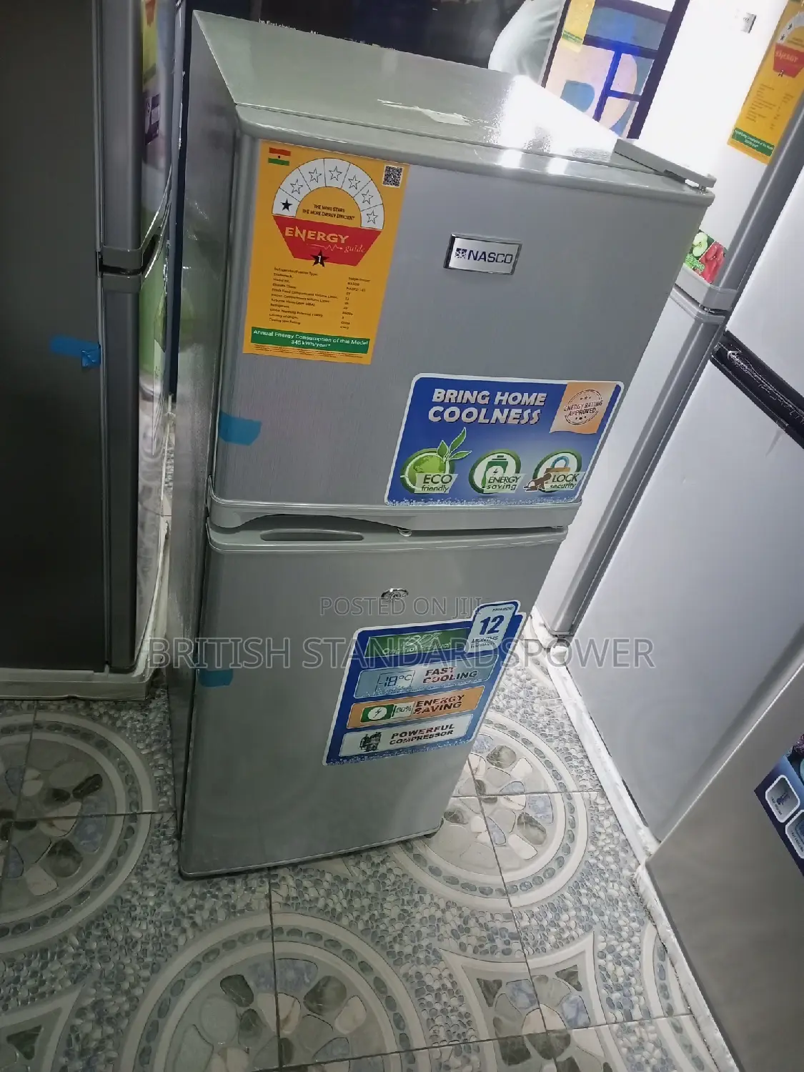 Mega Energy Saving Nasco 3 Shelves Fridge Freezer Nasco