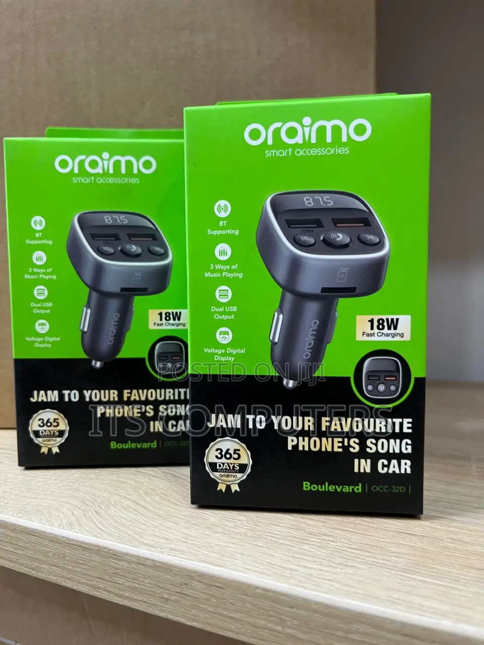 Oraimo Boulevard 3 in 1 Car Charger 18w