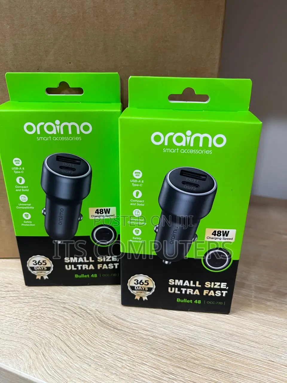 Oraimo Bullet 48w 2 in 1 Car Charger (Usb and Typec)