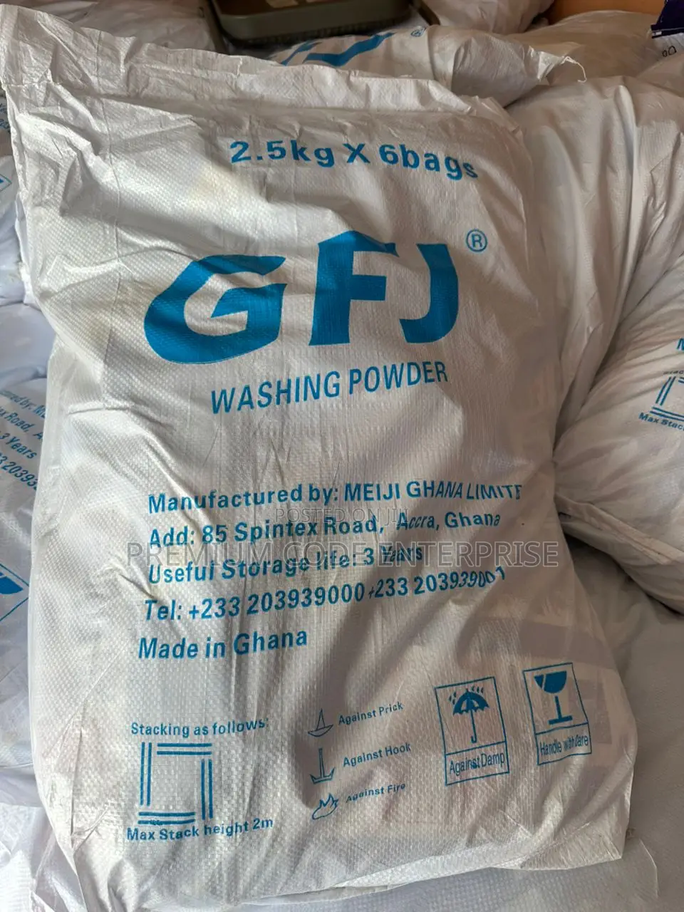 Commercial Usegfj Washing Powder 15kg (2.5kg × 6pcs)