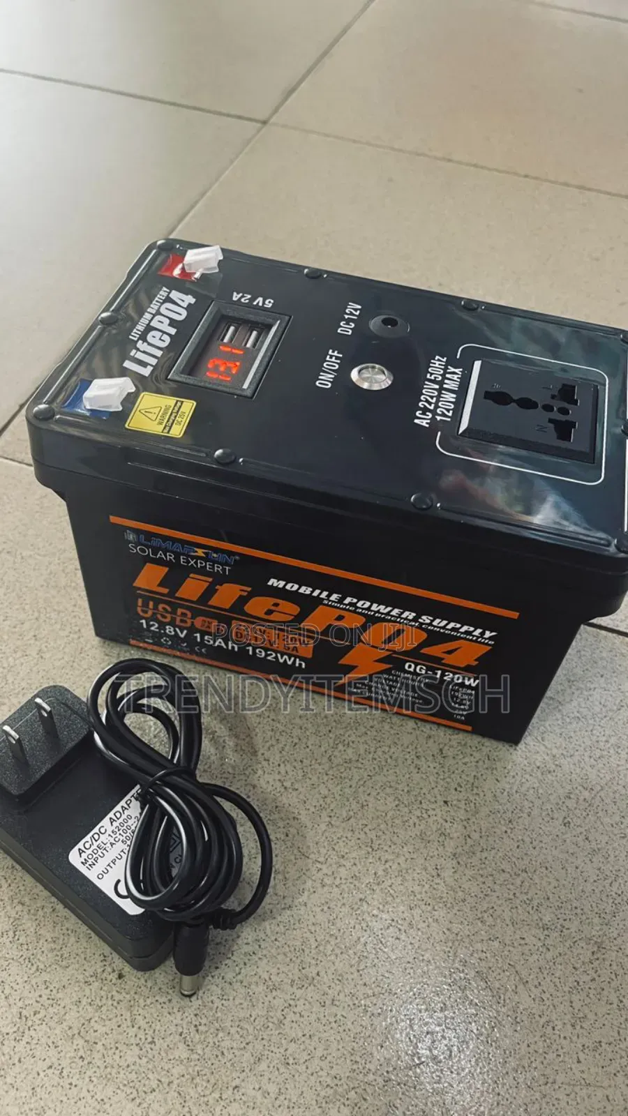 Solar /Electric Lithium Battery Portable Power Supply