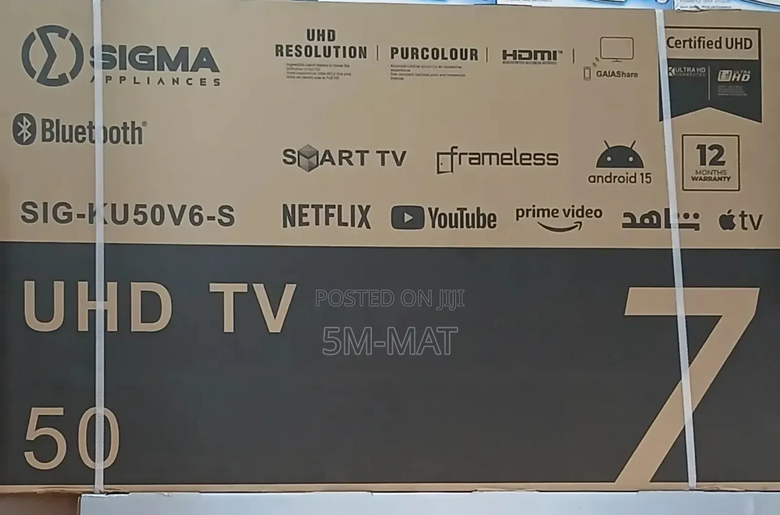 Android Digital Frameless Sigma 50" Smart Tv