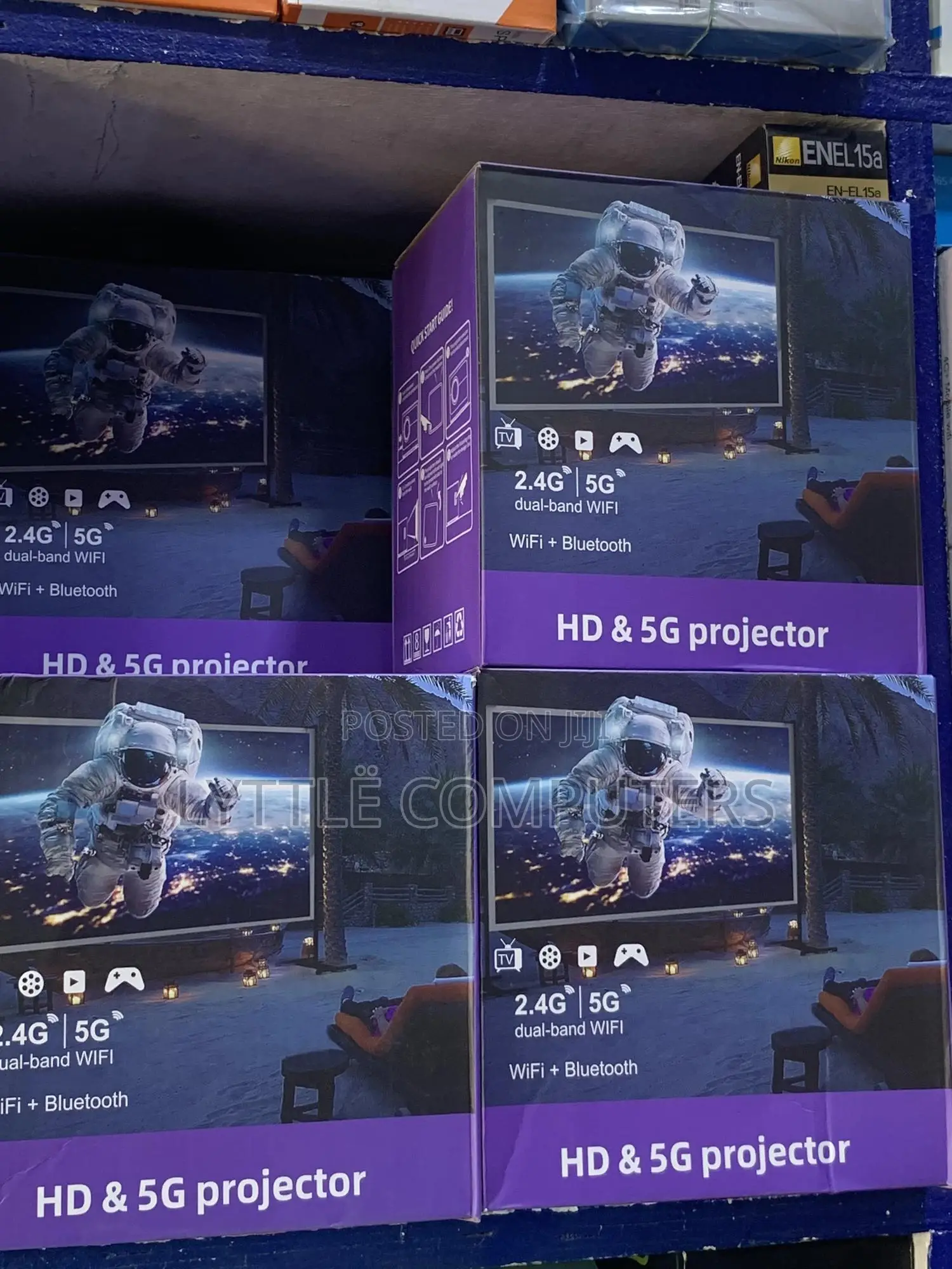 Mini Hd 5g Projector With Wifi+Bluetooth