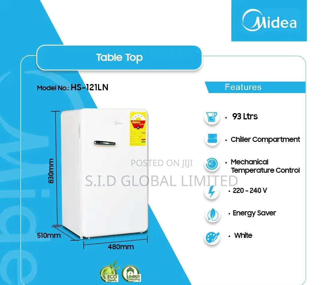 Midea 85ltrs Retro Tabletop Fridge