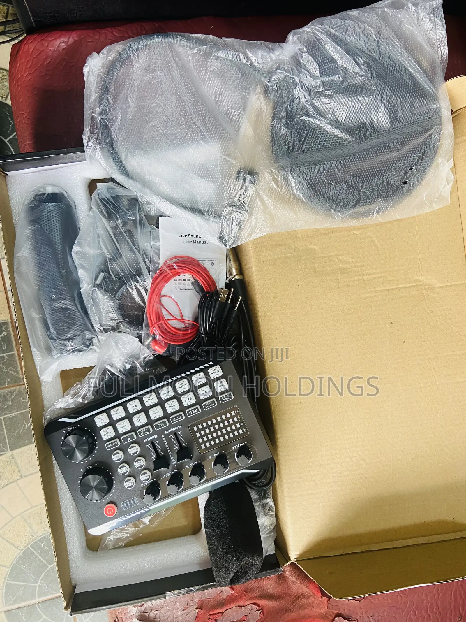 Live-Streaming Microphone Set With Sound Card Studio Recordi