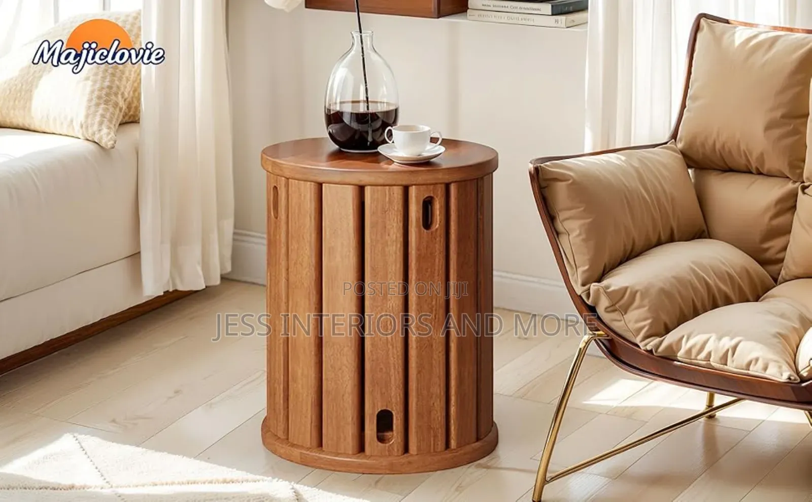 Side Table 4-in-1 Multifunctional Solid Wood