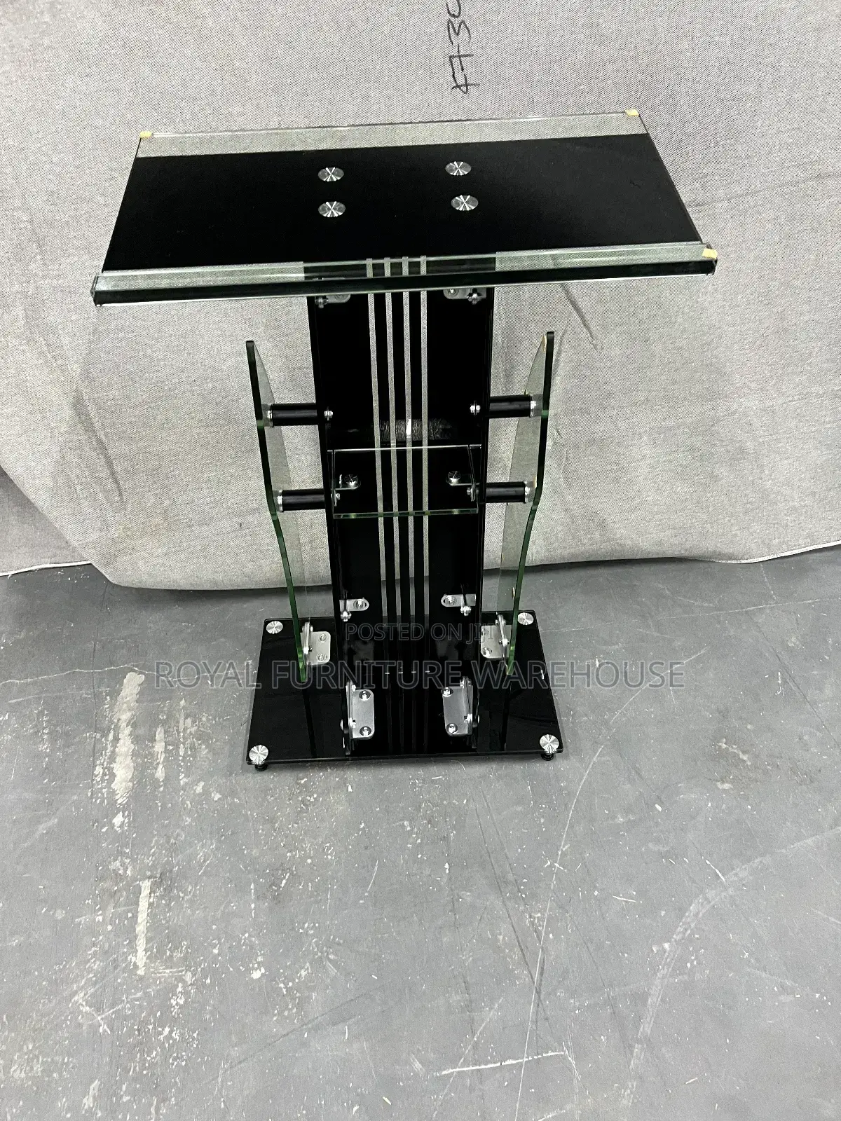 Quality Tempered Glass Preaching Pulpit Stand for Church