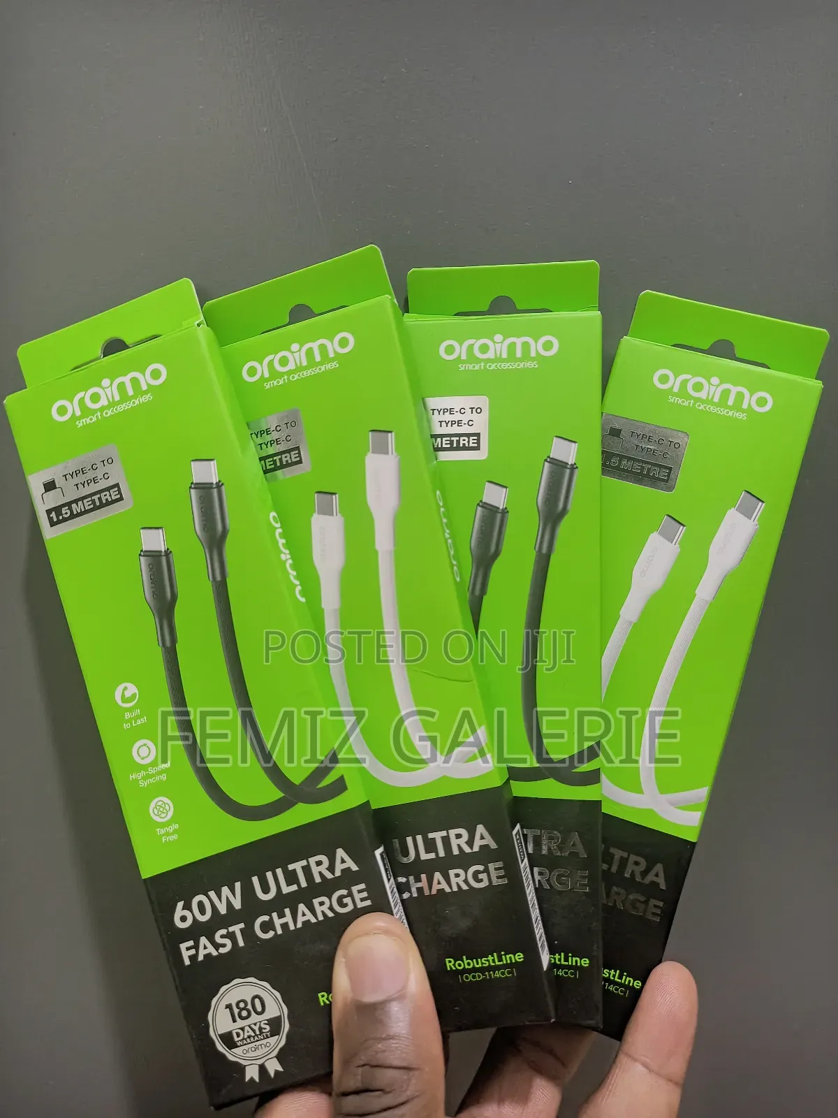 Oraimo Robustline 60w Type-C to Type-C Cable