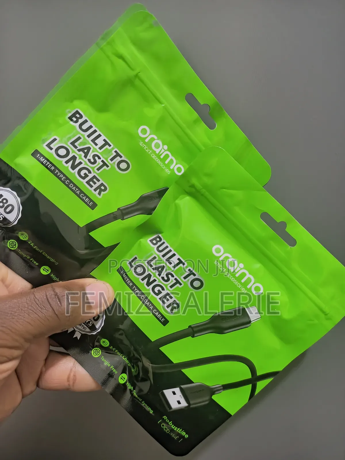 Oraimo Robustline 2a Usb-a-to-Type-C 1m Cable