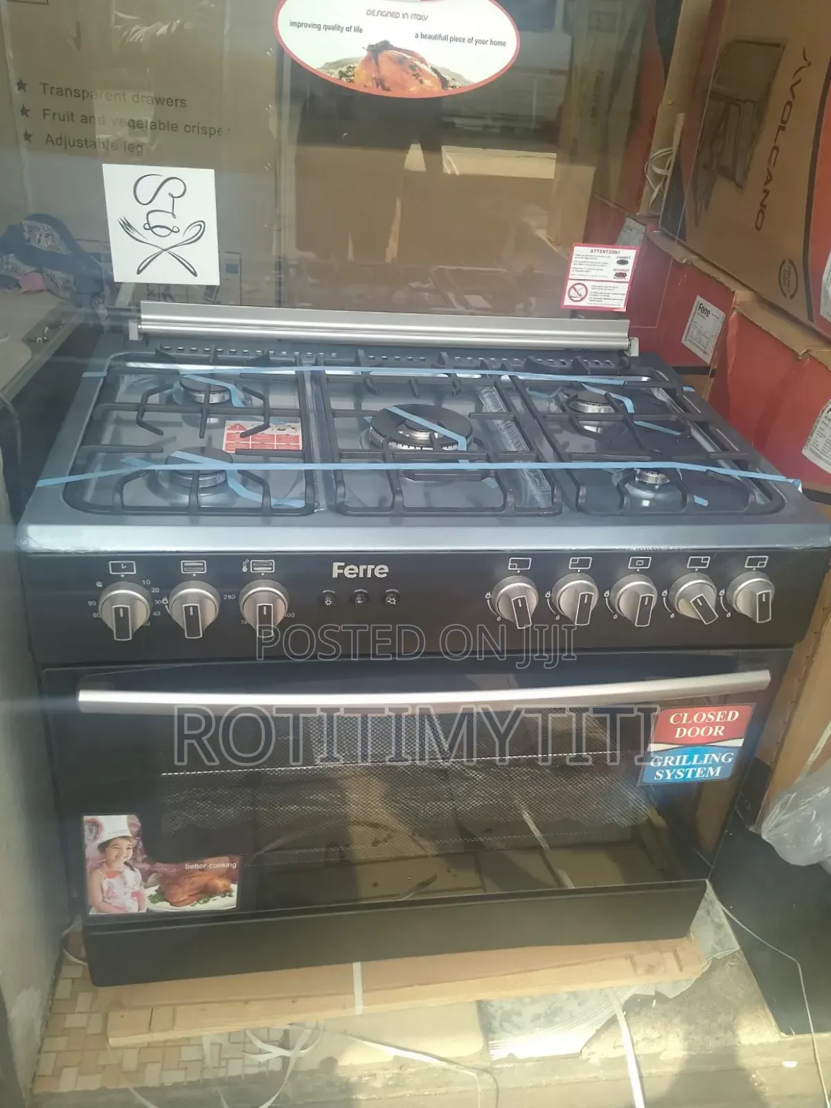 Fast Delivery Ferre Volcano 60x90 Gas Burner With Oven Grill