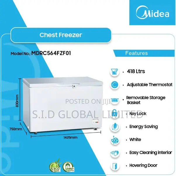 Energy Saving With Key Lock 418ltrs Chest Freezer