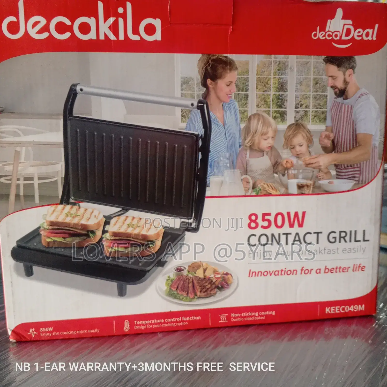 Decakila Contact Grill 850w.