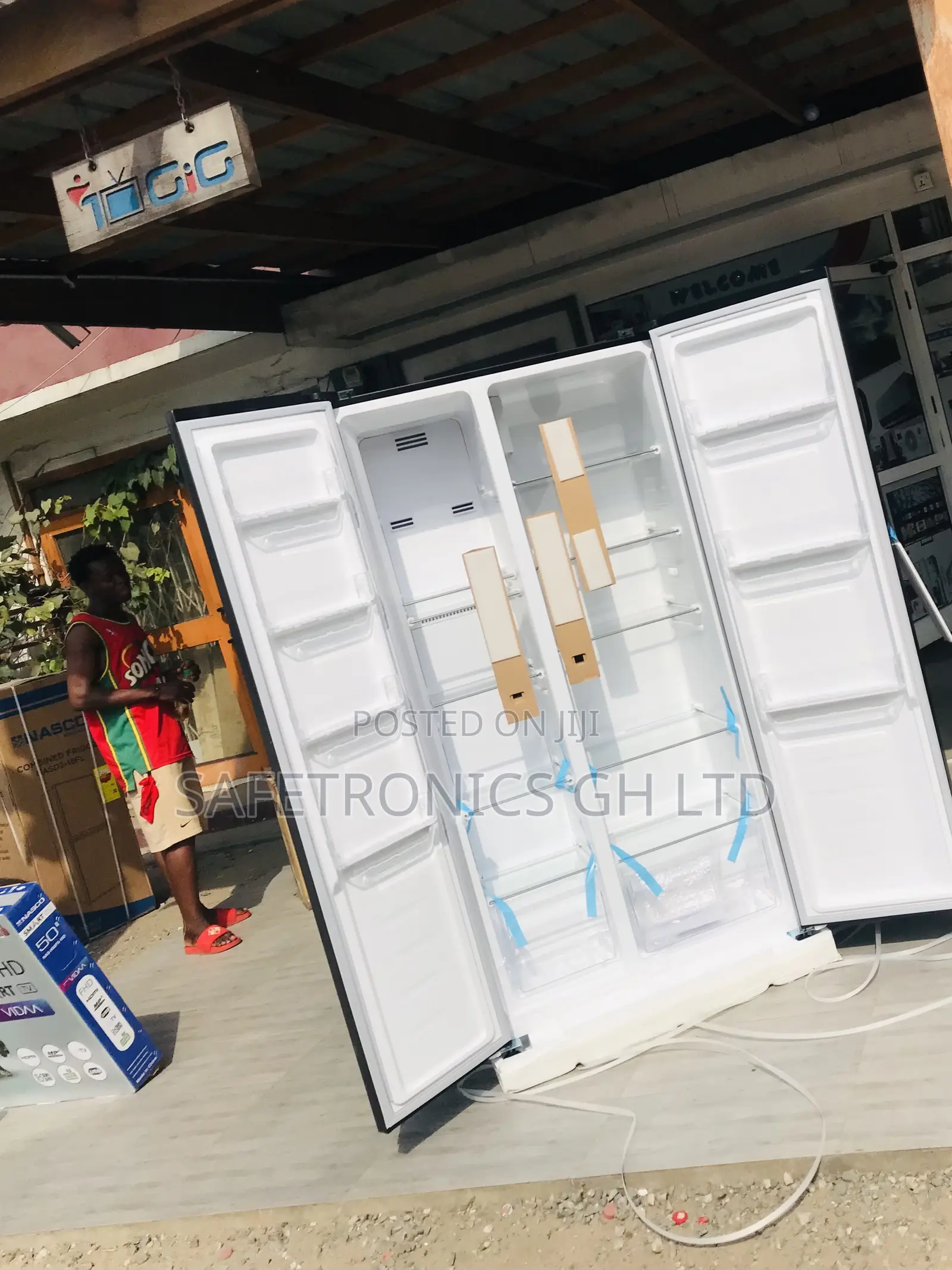 Aquachill Grey Nasco 2 Doors Sidebyside Fridge