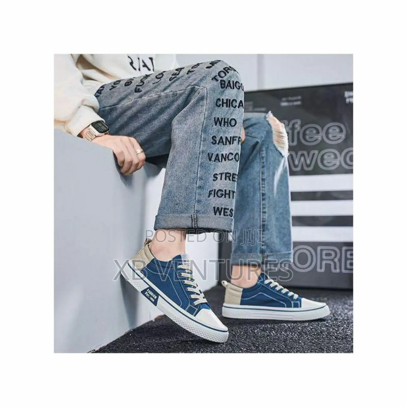 Canvas Skateboarding Shoes - Blu
