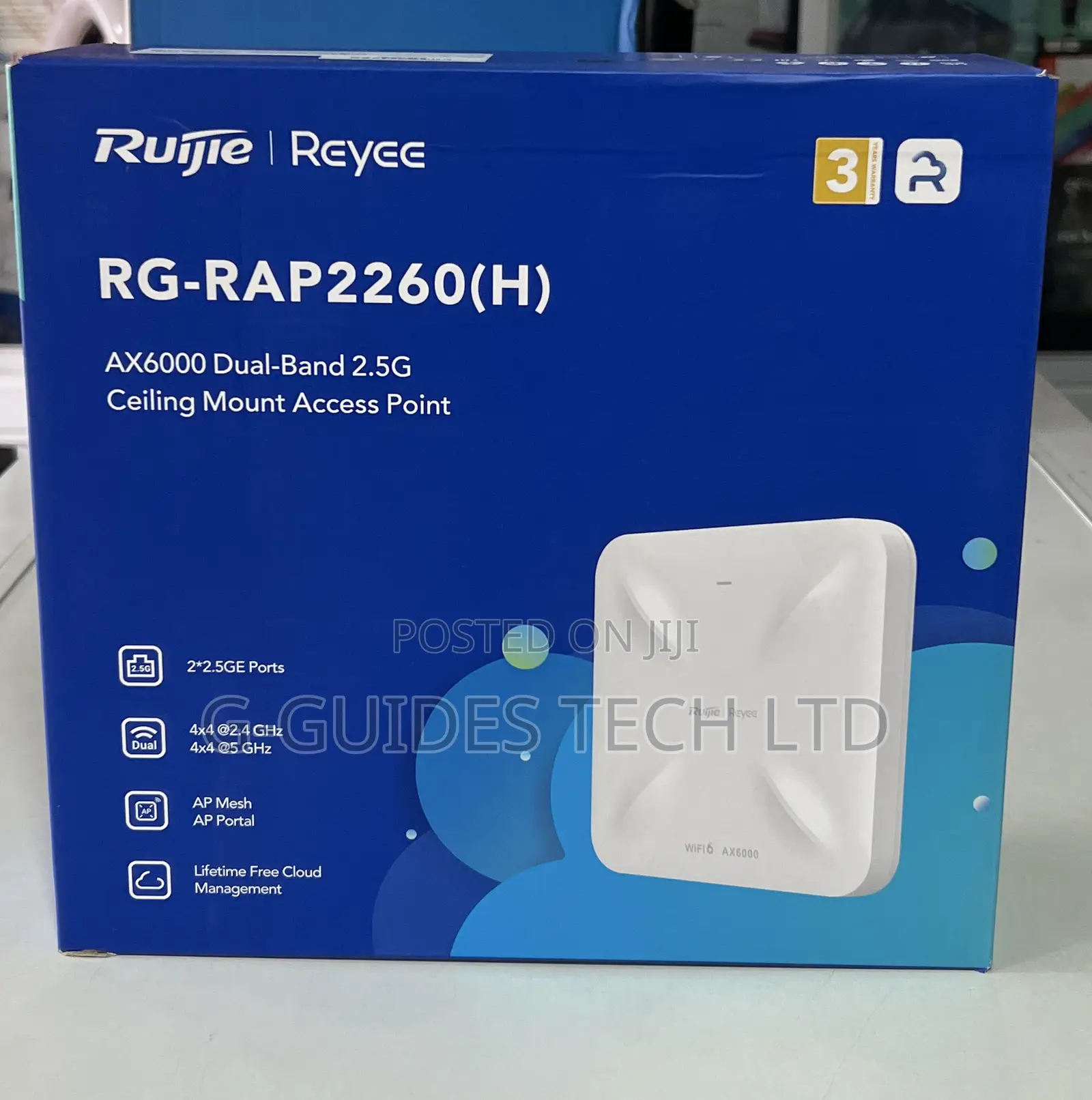 Ruijie Rg-Rap2260(H) Ax6000 Dual-Band Ceiling Access Point