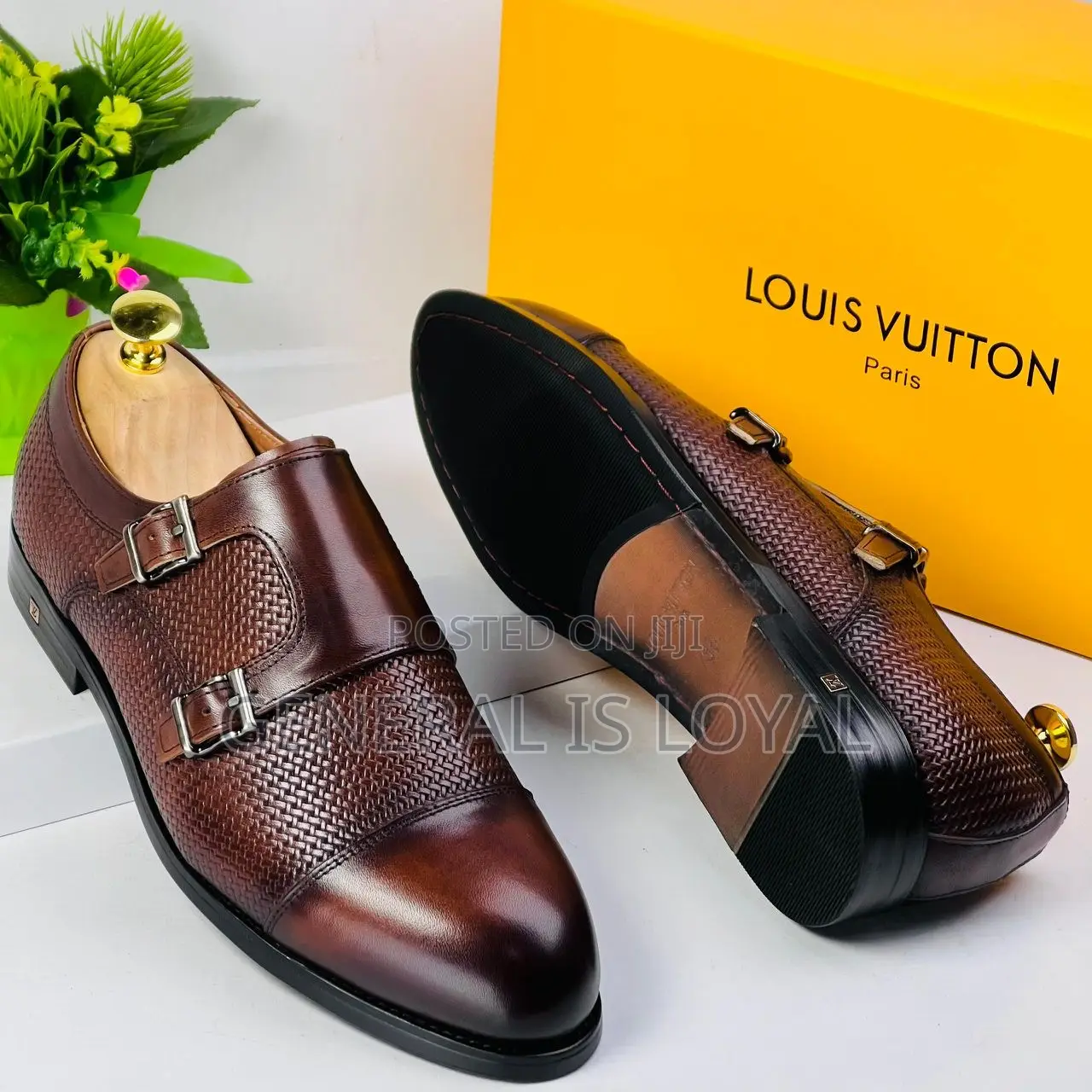 Louis Vuitton Monk Strap Leather Men’S Shoe