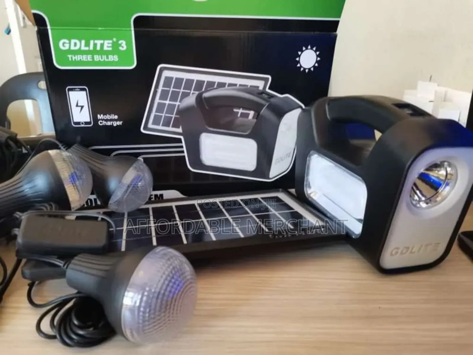 Solar Light With 3 Bulb (Gdlite 3)