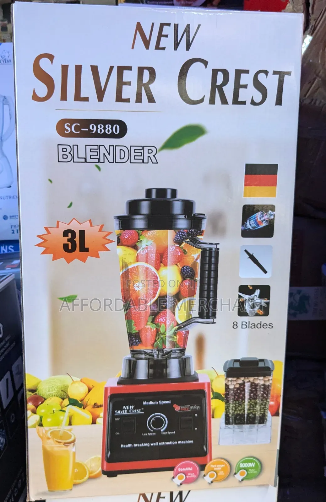 Silver Crest Professional Heavy Duty Blender 8000w