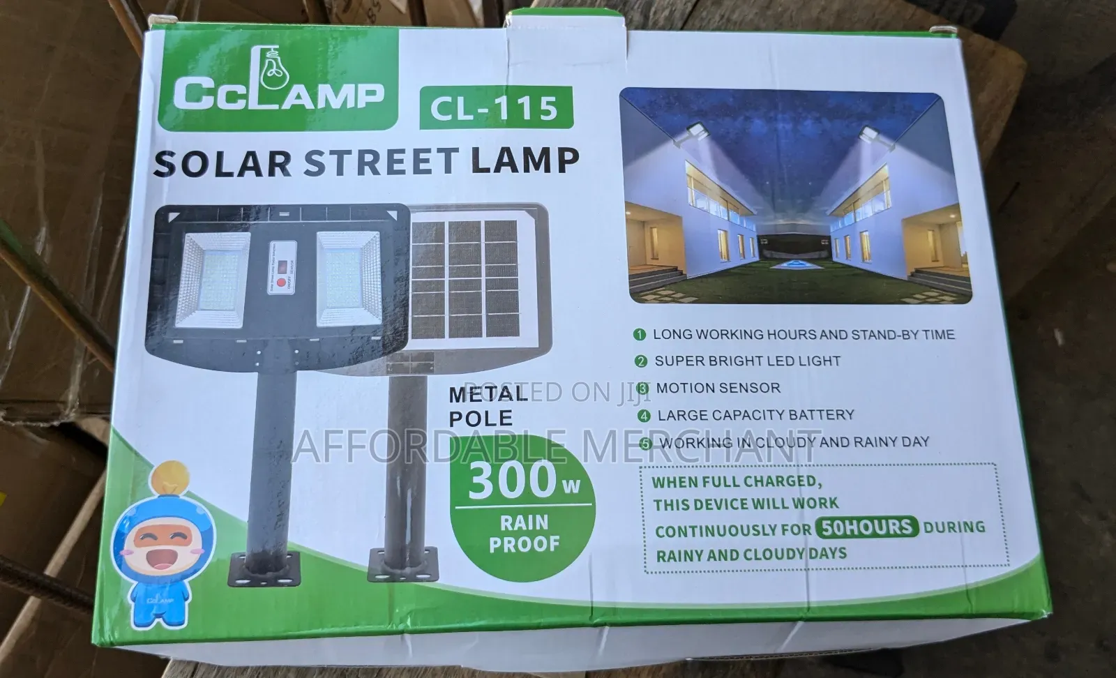 Rain Proof Solar Street Lamp 300watt (Cclamp Cl-115)
