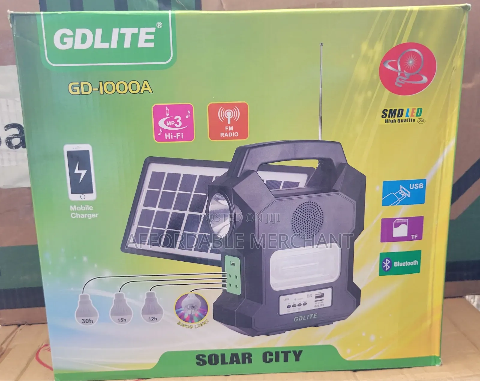 Gdlite Solar Light With,Mp3 Player, Bluetooth