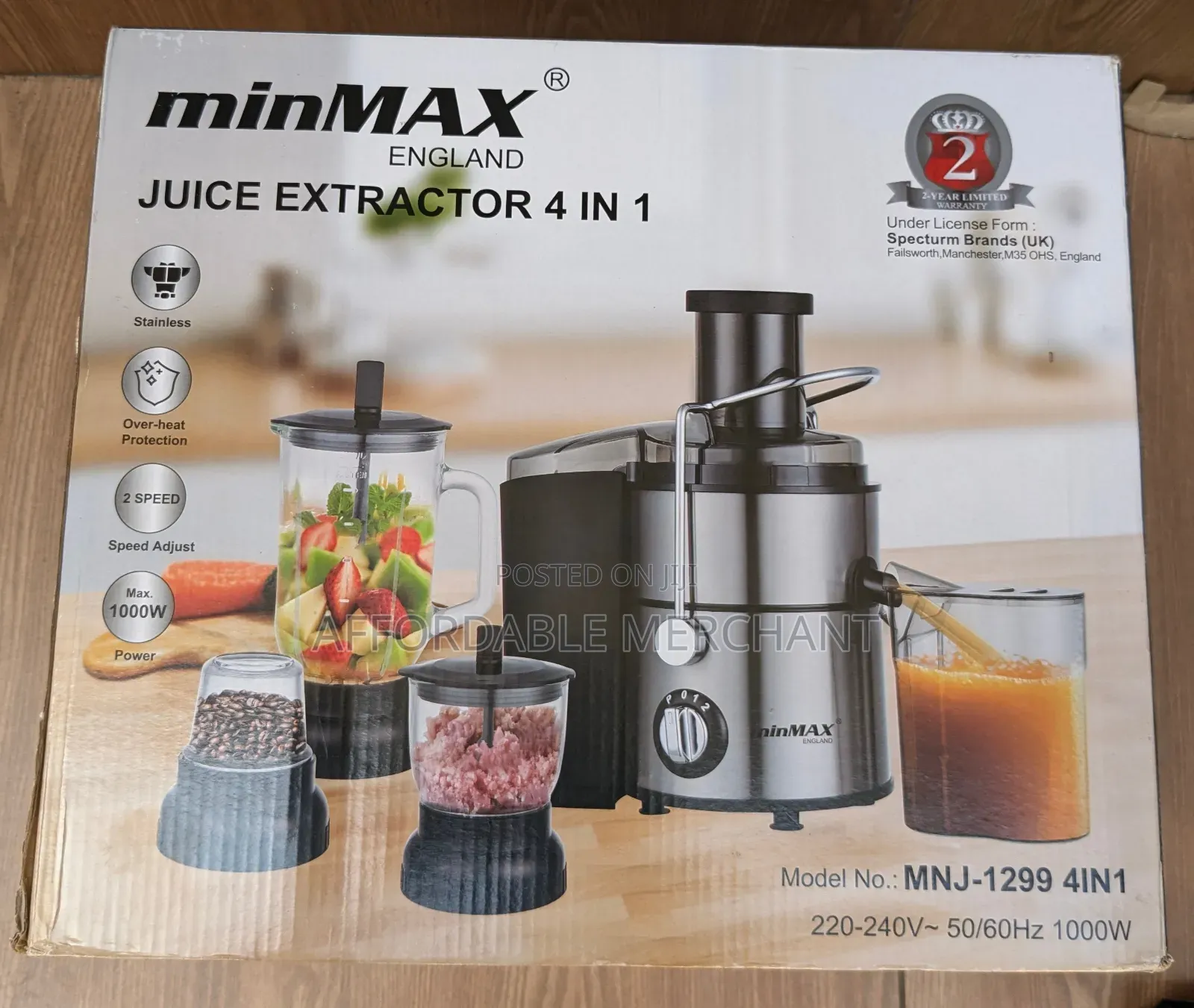 Minmax 4 in 1 Electric Juice Extractor 1000w