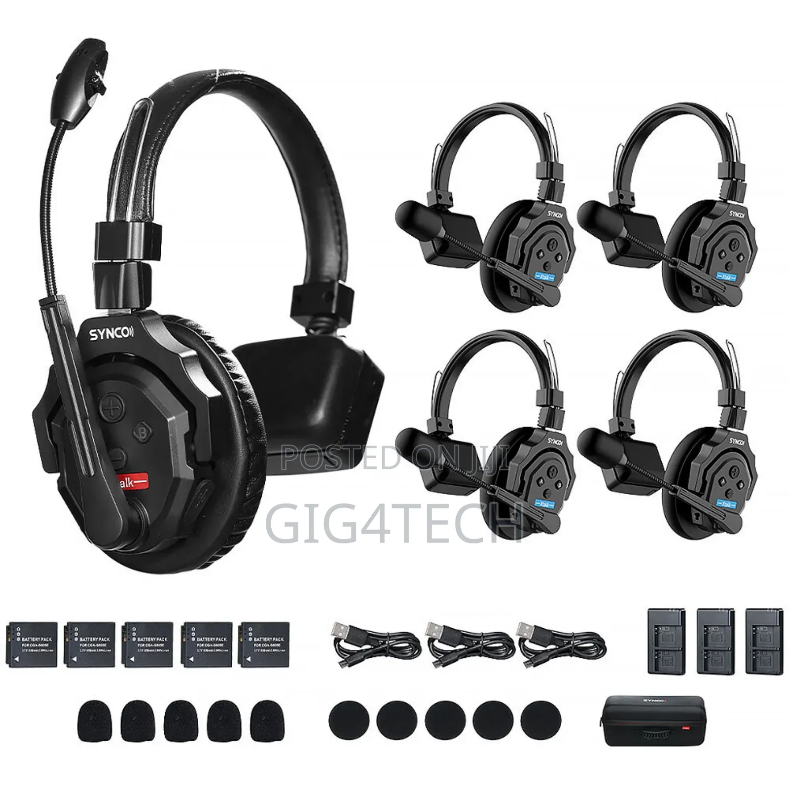Synco X-Talk X5 Wireless Intercom System 5in1headsets