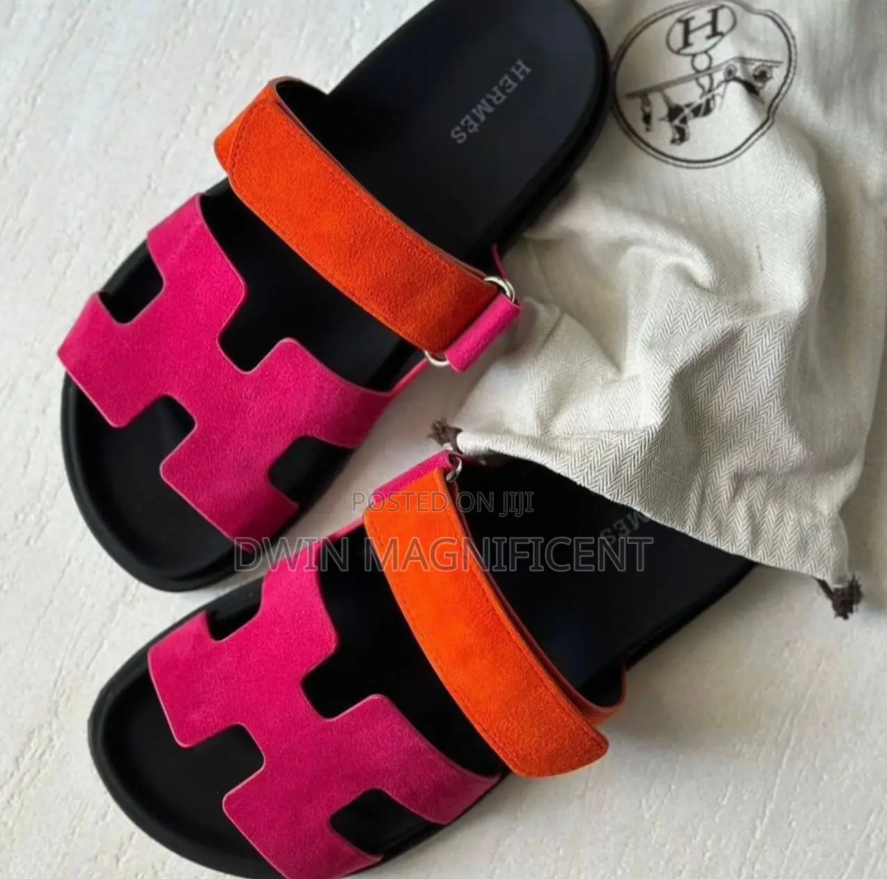 Hermès Grey H Slide Sandals – Effortless Luxury