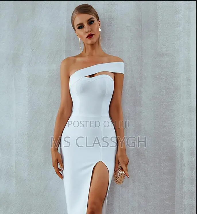 Womens Hot Sexy Off-Shoulder Slit Tube Top Dress Slim Dress
