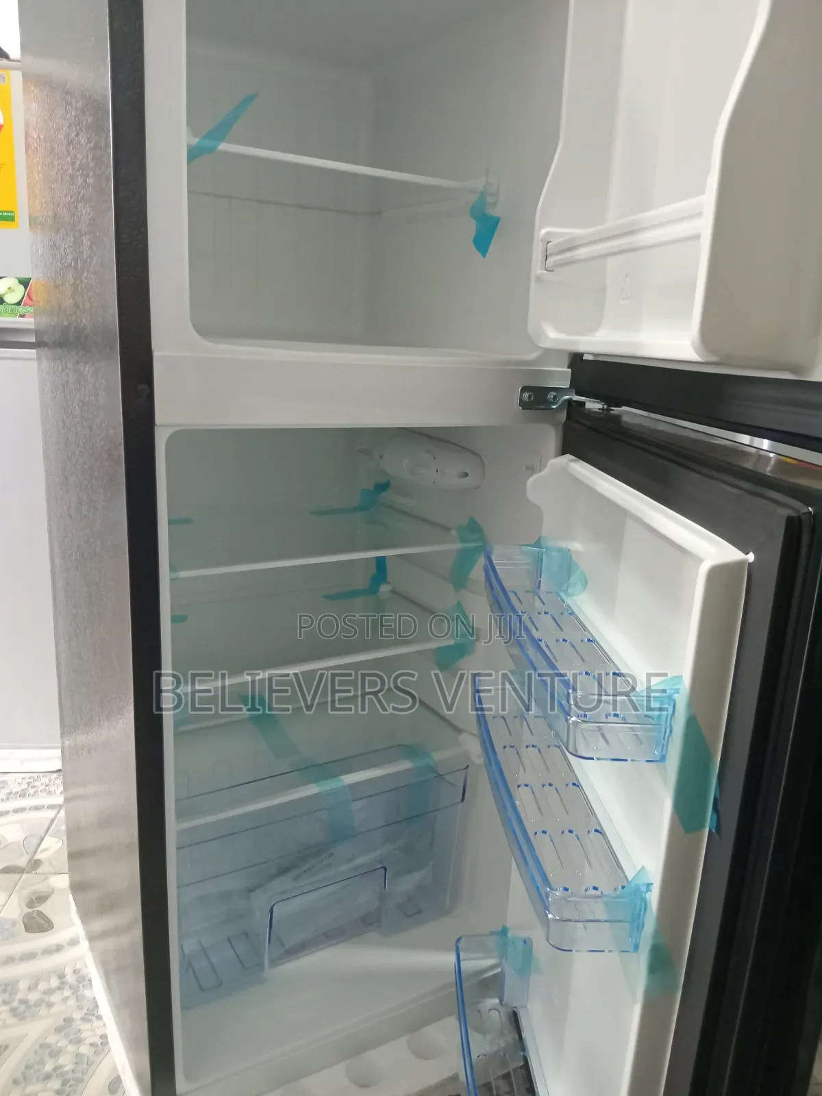 Energetic Double Door Top Freezer Westpool Black Fridge
