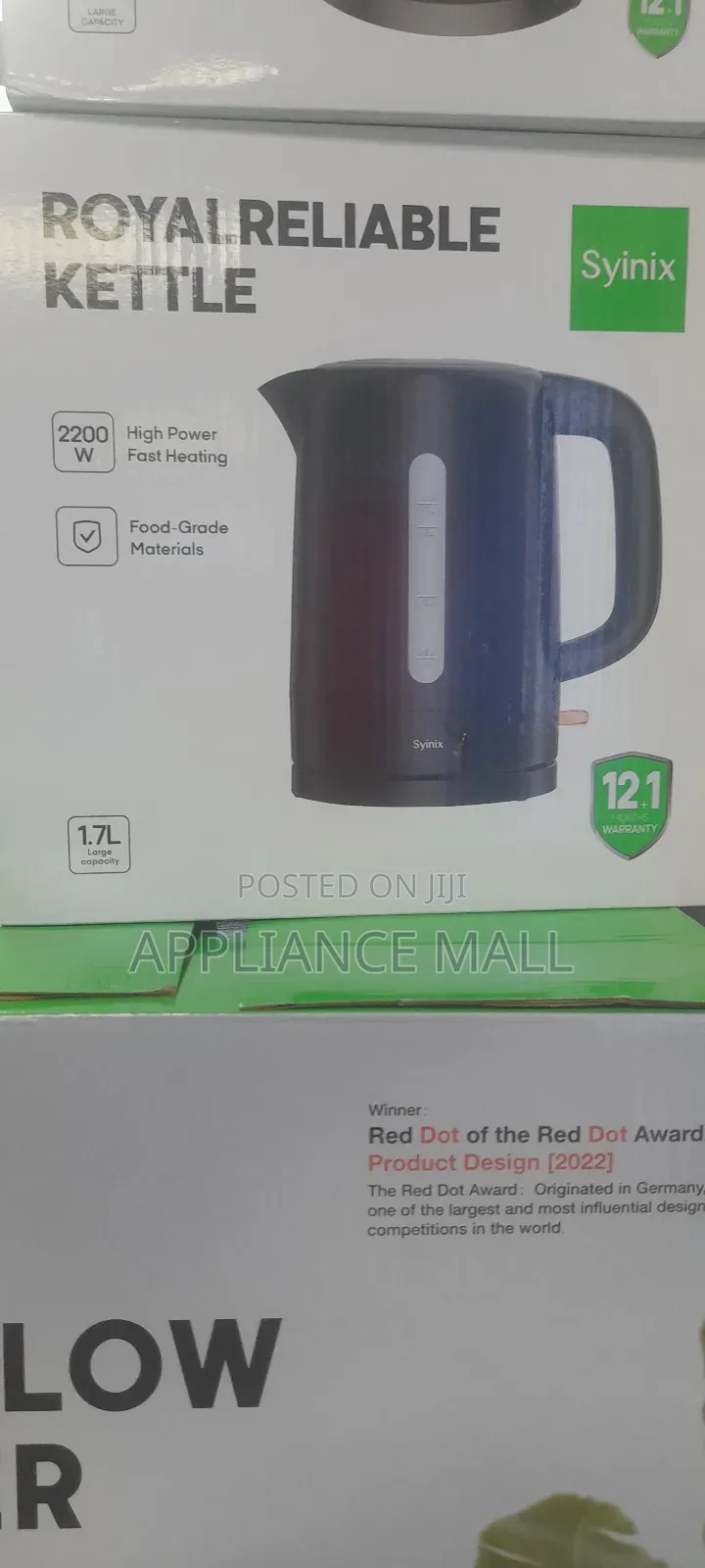 Syinix Kettle 1.7l (Black)