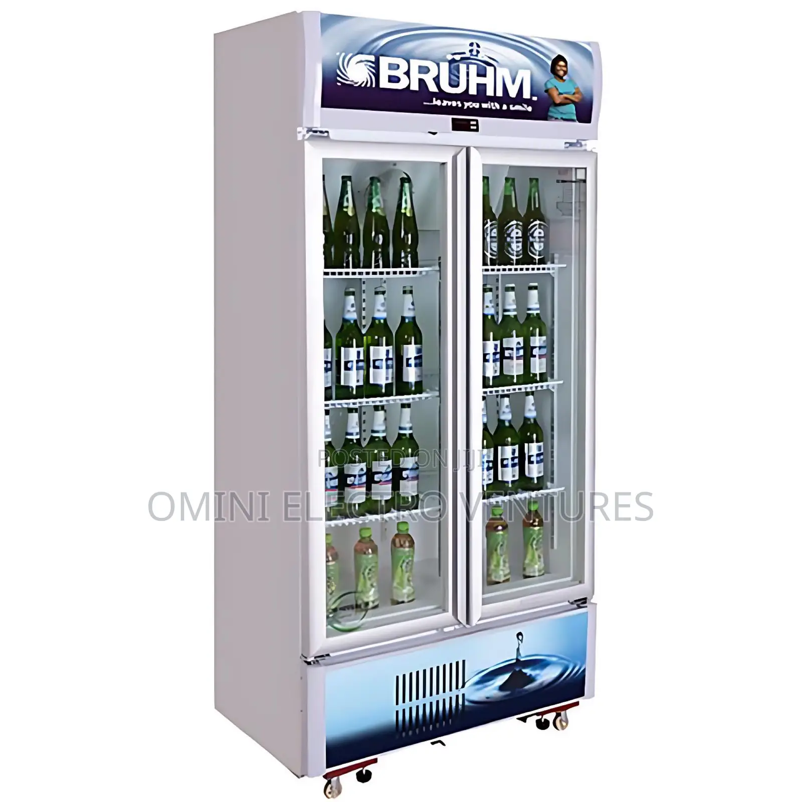 Brand New Bruhm Double Door Display Fridge