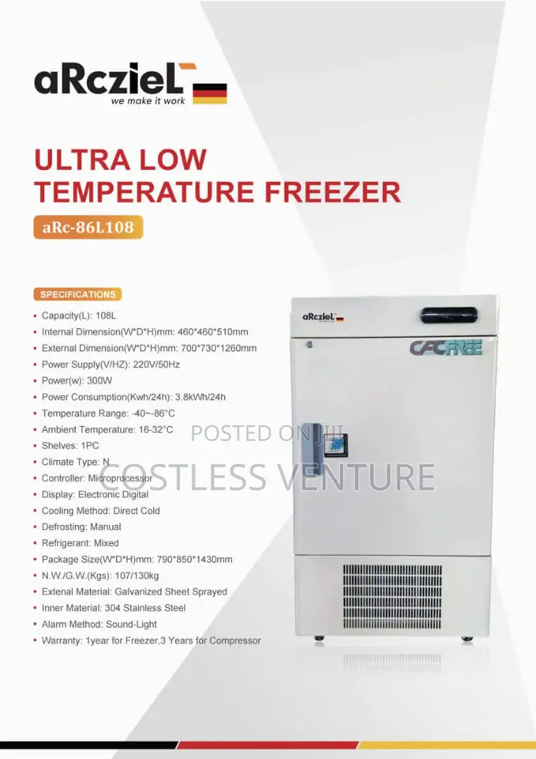 Arcziel Ultra Low Temperature Freezer