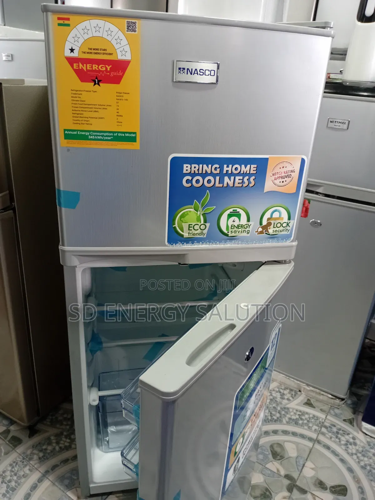 Build Nasco Fridge Nasf2-14s Freezer 108 Litres Fridge