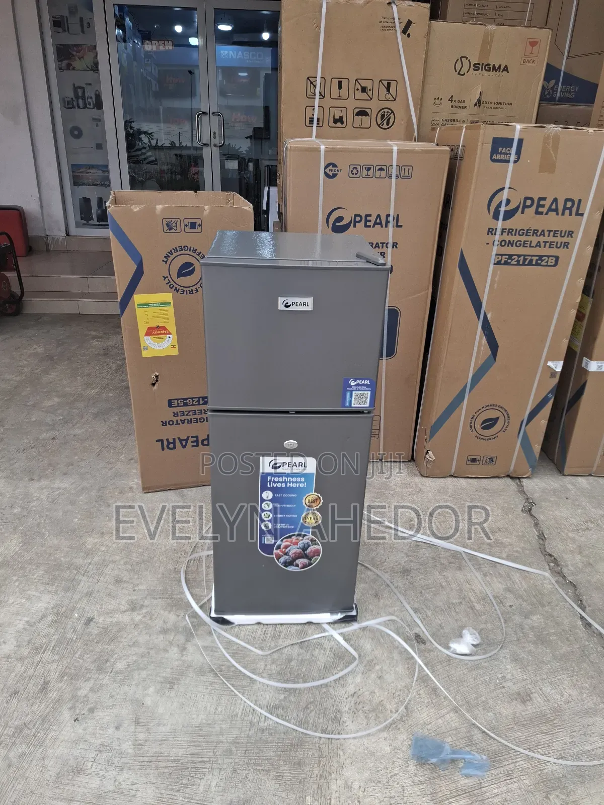 Baby Cute Pearl Double Door Table Top Fridge for Sale 80ltrs