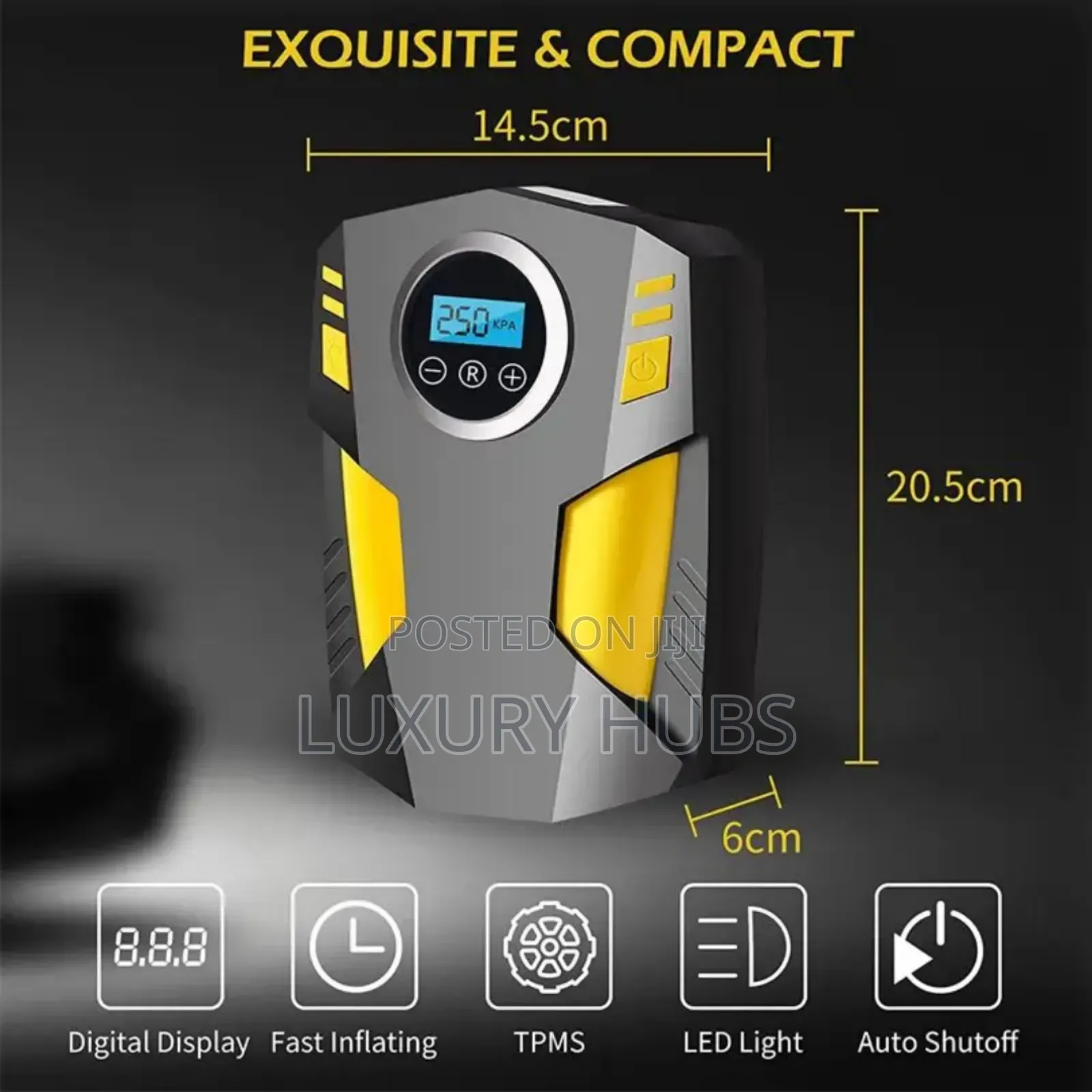 Automatic Car/Bike Tire Air Compressor (Vehicles)