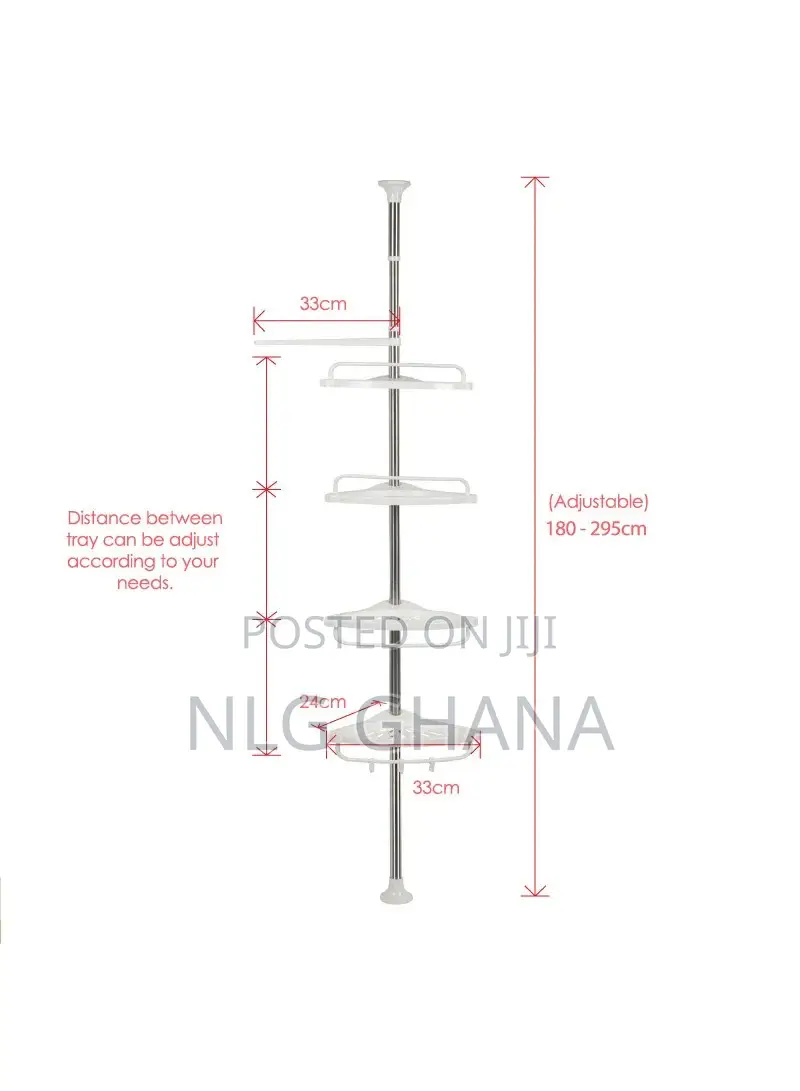 4 Tier Bathroom Corner Wall Shelf Storage Rack. Ghx3143