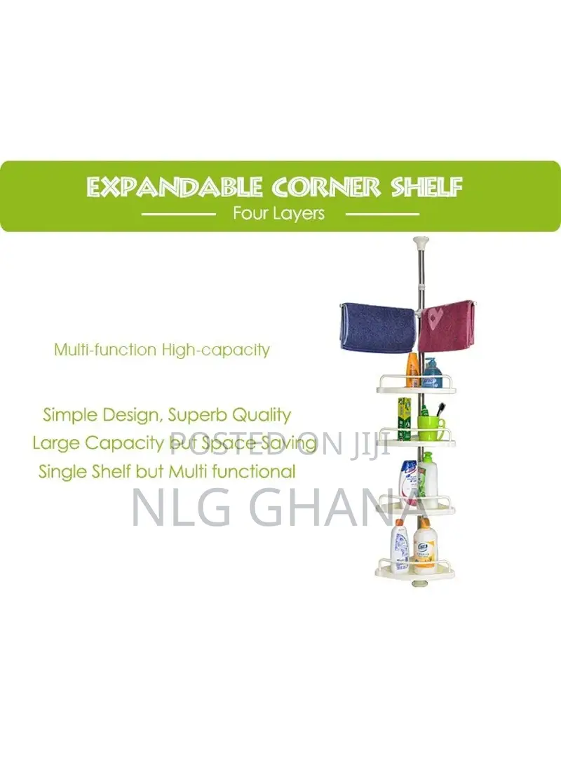 4 Tier Bathroom Corner Wall Shelf Storage Rack. Ghx3143