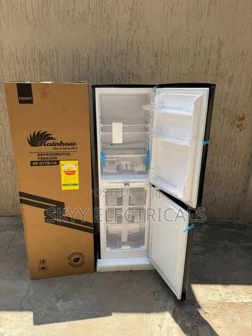 Black Rainbow 142liters Double Door Fridge