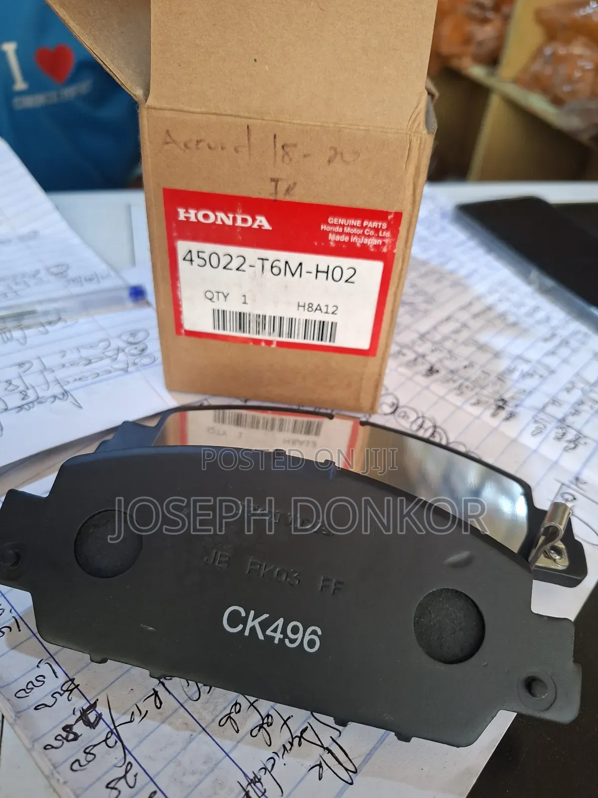 Original Oem Accord Front Brake Pad 2018,2019,2020,2021,2022