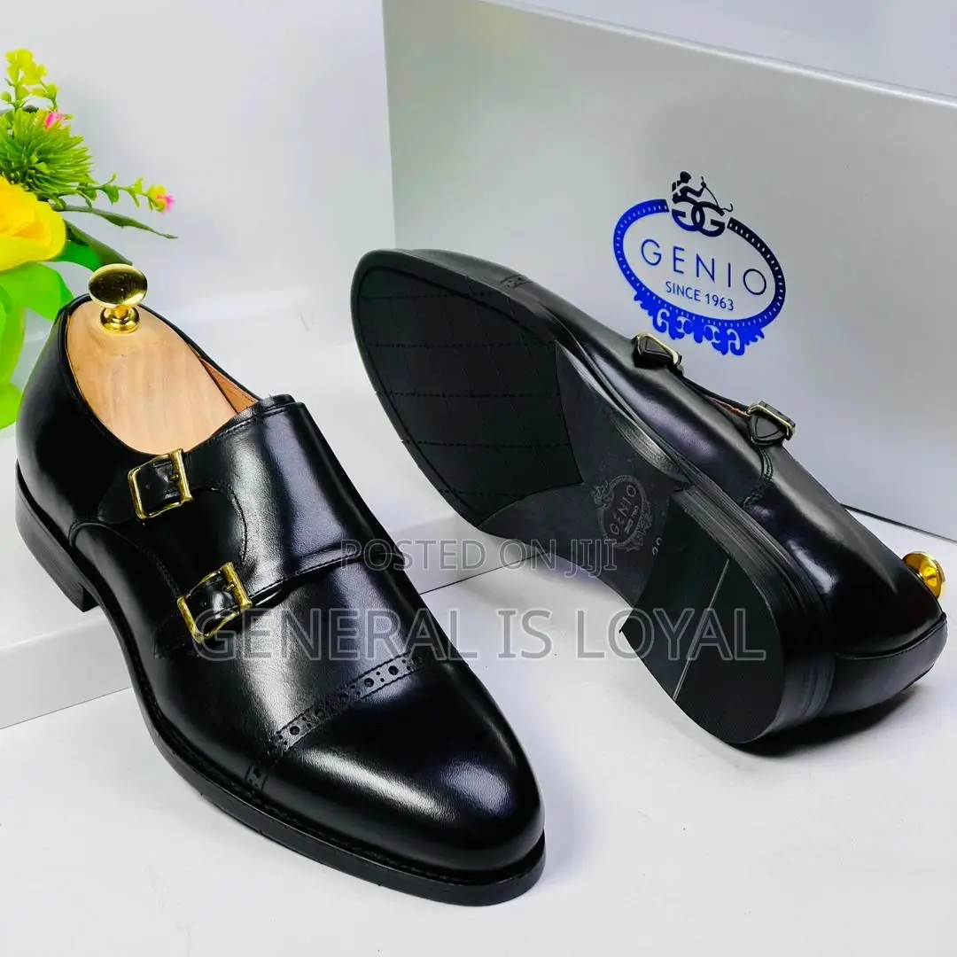 Geno Monkstrap Black Men’S Shoe