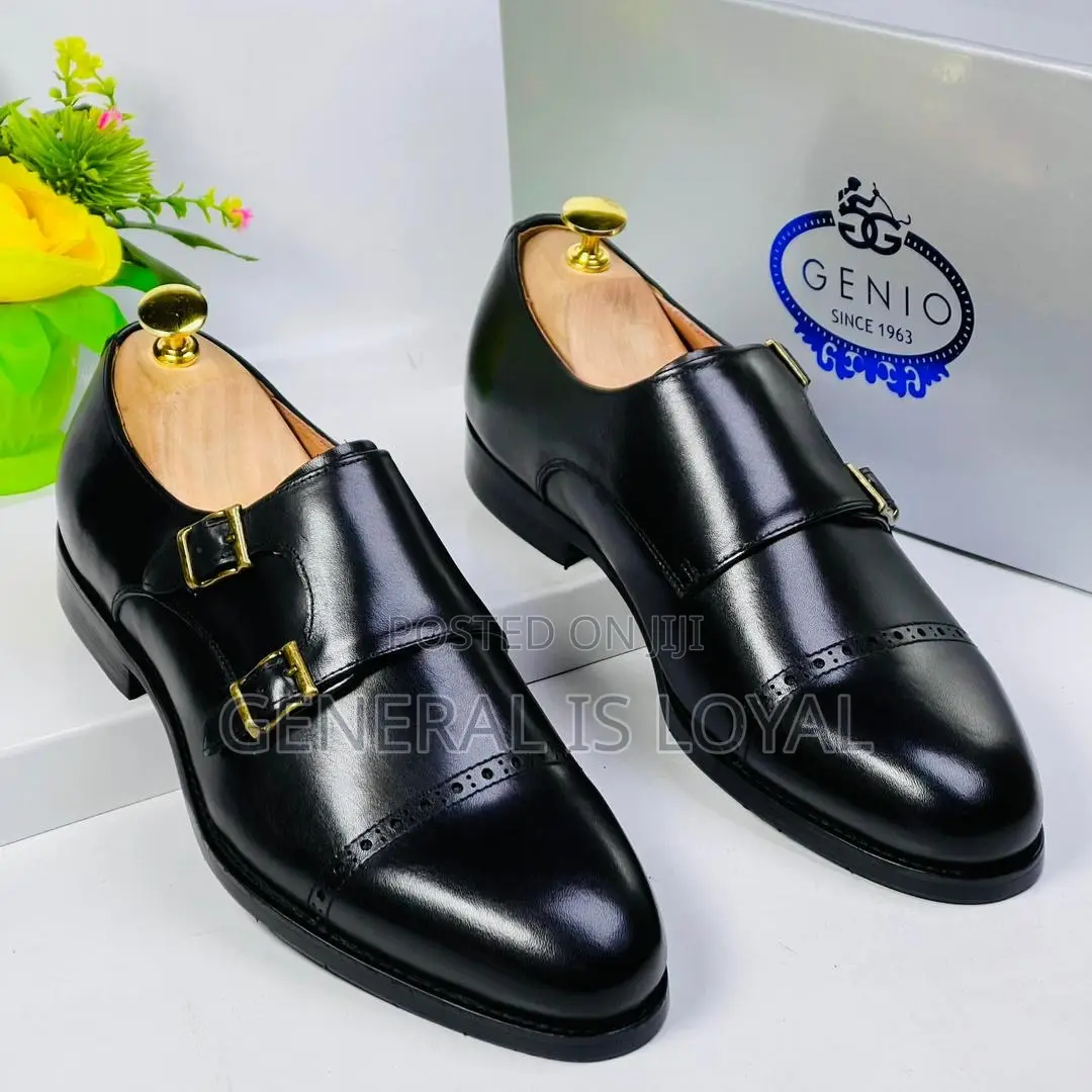 Geno Monkstrap Black Men’S Shoe