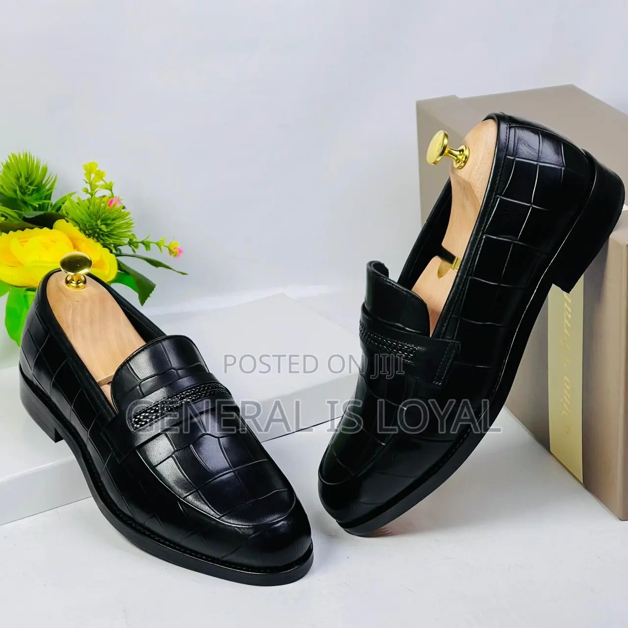 Dino Verratti Black Laceless Men’S Shoe