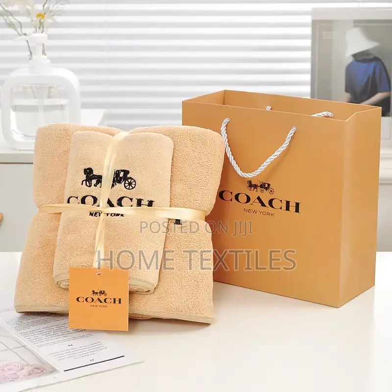 2 Pieces Smooth Towel in Beige Color