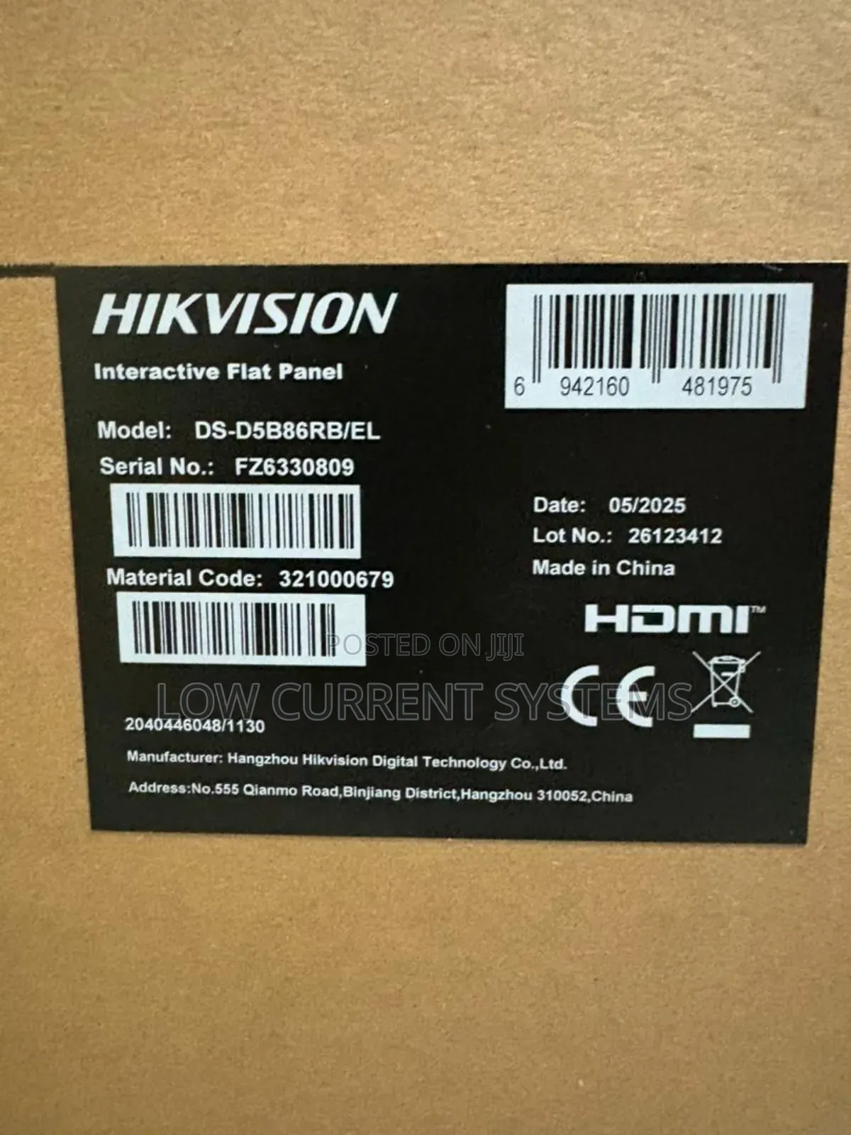 Hikvision 86-inch Interactive Display Touch Screen