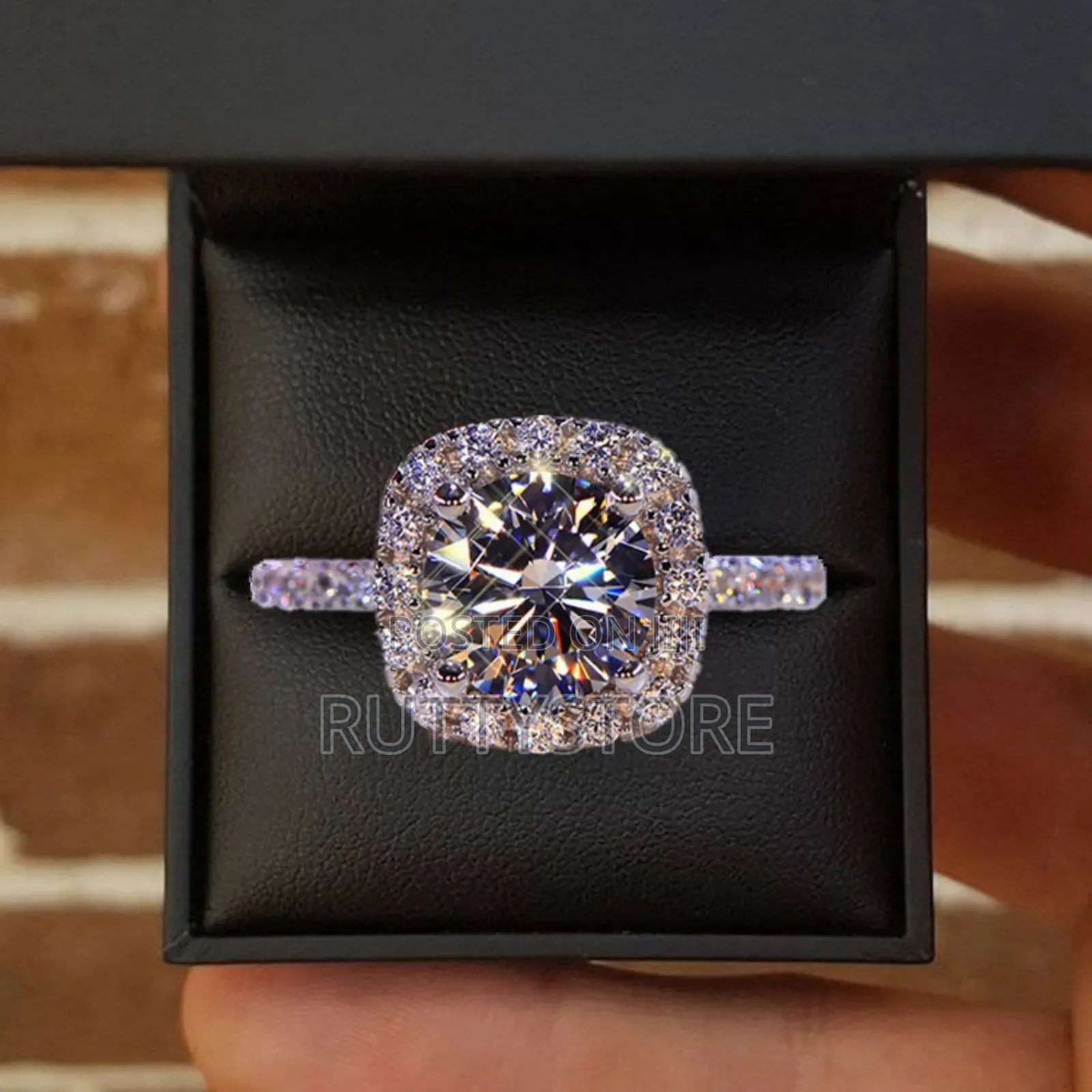 Elegant Cubic Promise /Engagement Ring (Free Case)