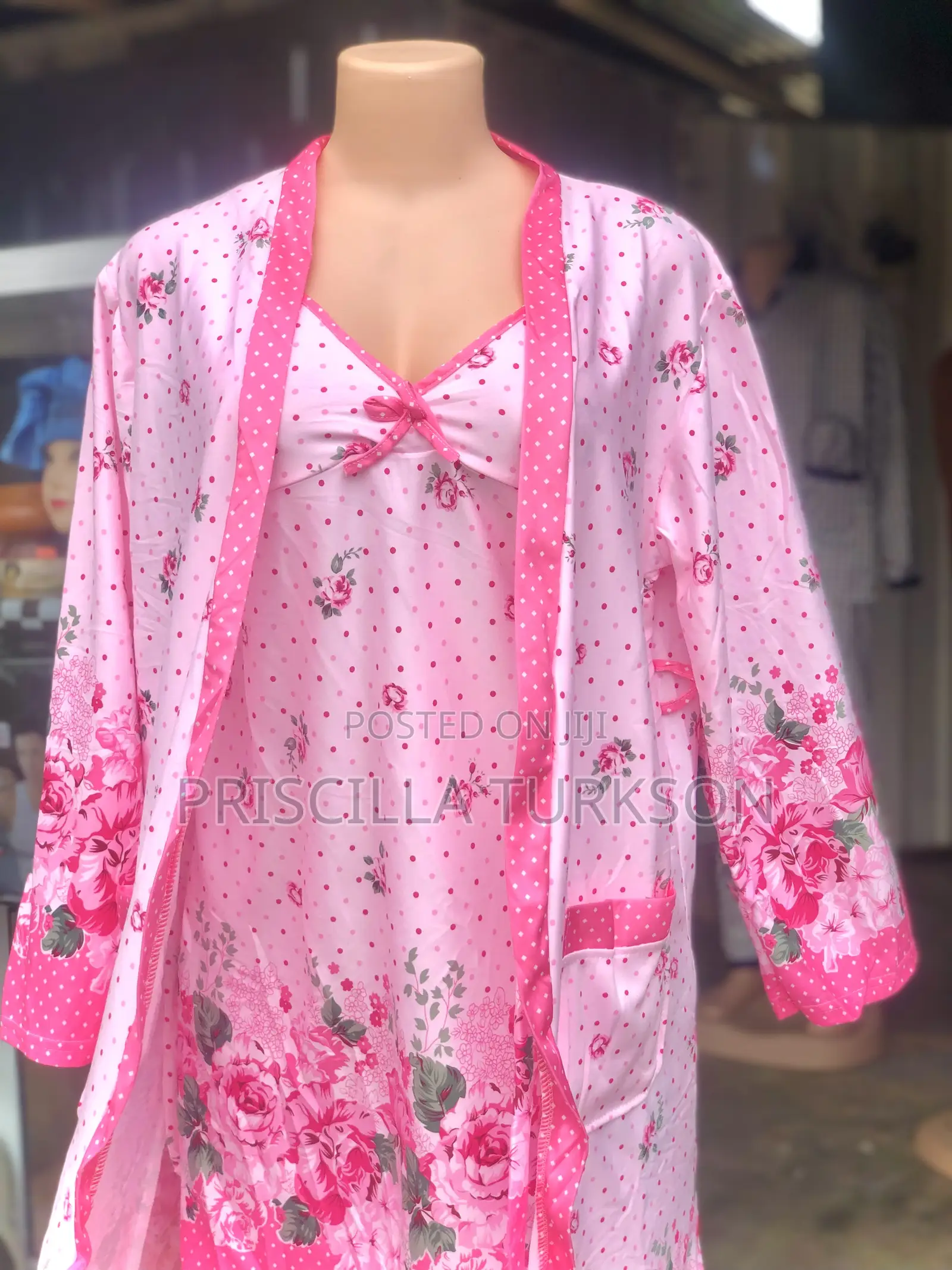 Beautiful Pink Floral Nightgown