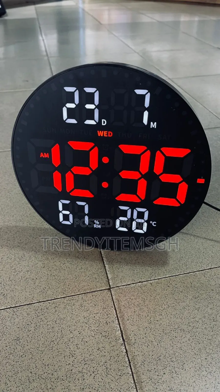 Multifunctional Digital Wall Clock With Remote (10inches)